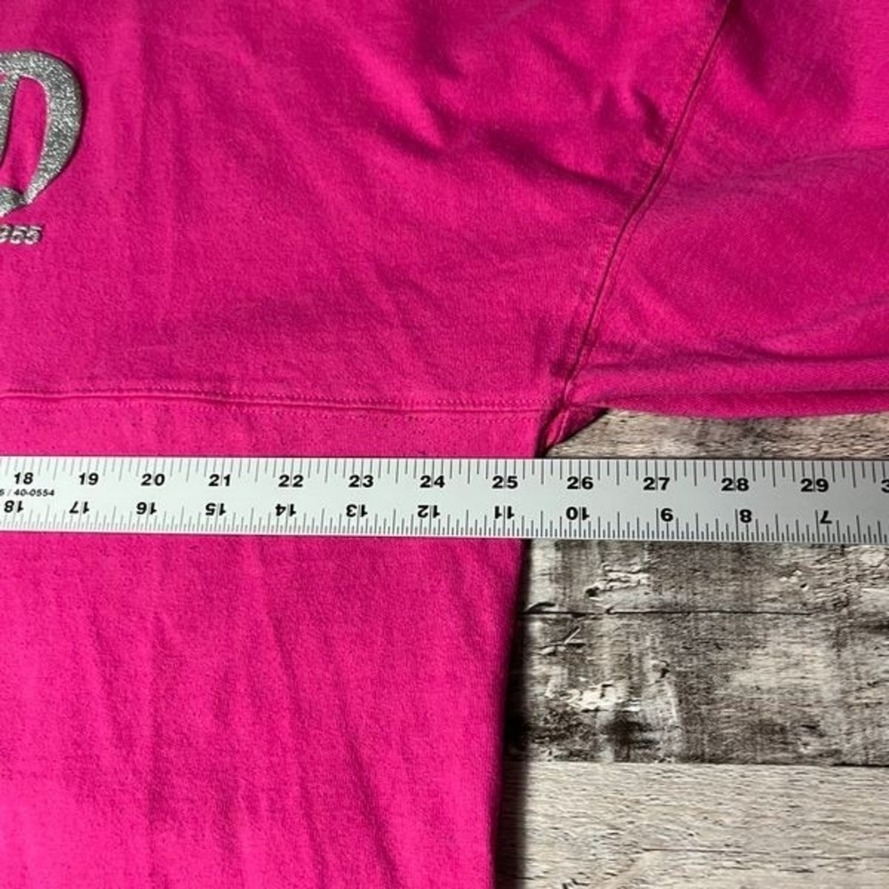 Disney Spirit Jersey Adult 2XL Pink Silver Glitter Disneyland Resort Spellout - Picture 8 of 11